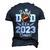 Proud Dad Of A Football Senior 2023 Football Dad Men's 3D T-Shirt Back Print Navy Blue