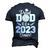 Proud Dad Of A Volleyball Senior 2023 Volleyball Dad Men's 3D T-Shirt Back Print Navy Blue