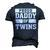 Proud Daddy Of Twins Father Twin Dad T Men's 3D T-Shirt Back Print Navy Blue