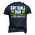 Softball Dad Like A Baseball Dad With Bigger Balls – Father Men's 3D T-Shirt Back Print Navy Blue
