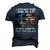 I Stand For The Flag And Kneel For The Cross Military Men's 3D T-Shirt Back Print Navy Blue