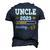 Uncle 2023 Loading Pregnancy Announcement Nephew Niece Men's 3D T-Shirt Back Print Navy Blue