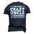 Uncle For Men Dad Brother Crazy Uncle Lovers Men's 3D T-Shirt Back Print Navy Blue