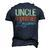 Uncle Godfather Legend Uncle Fathers Day Men's 3D T-Shirt Back Print Navy Blue