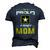 Us Army Proud Us Army Mom Military Veteran Pride Men's 3D T-Shirt Back Print Navy Blue