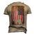 American Bear Hunter Patriotic For Dad Fathers Day Men's 3D T-Shirt Back Print Khaki