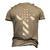 American Usa Flag Freedom Cross Military Style Army Mens Men's 3D T-Shirt Back Print Khaki