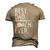 Best Dad Coach Ever Baseball Patriotic For Fathers Day Men's 3D T-shirt Back Print Khaki