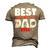 Best Turkey Hunting Dad Ever Turkey Hunter Loves Hunting Men's 3D T-shirt Back Print Khaki