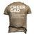Cheer Dad Definition Best Dad Ever Cheerleading Men's 3D T-shirt Back Print Khaki