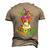 Cute Mardi Gras Beagle Dog Dad Dog Mom Mask Beads Men's 3D T-Shirt Back Print Khaki