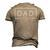 Dad Est2022 For Girl Dad Men's 3D T-Shirt Back Print Khaki