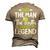 Dad The Man The Myth The Pickleball Legend Men's 3D T-shirt Back Print Khaki