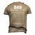 Dad Nutrition Facts Humorous Dad Quote For Fathers Day Men's 3D T-Shirt Back Print Khaki