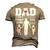 Dad Son First Hero Daughter First Love Fathers Day Men's 3D T-Shirt Back Print Khaki