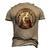 Pitbull Dad Viking Nordic Vikings Pit Bul Warrior Themed Men's 3D T-Shirt Back Print Khaki