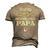Proud Army National Guard Papa Dog Tags Military Sibling Men's 3D T-Shirt Back Print Khaki