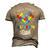 Im A Proud Autism Dad Autism Awareness Father Autistic Son Men's 3D T-Shirt Back Print Khaki