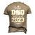 Proud Dad Of A Baseball Senior 2023 Baseball Dad Men's 3D T-Shirt Back Print Khaki