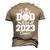 Proud Dad Of A Volleyball Senior 2023 Volleyball Dad Men's 3D T-Shirt Back Print Khaki