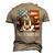 Saint Bernard Dad American Flag 4Th Of July Dog Fathers Day Men's 3D T-Shirt Back Print Khaki