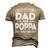 I Have Two Titles Dad And Poppa Papa Fathers Day Men's 3D T-Shirt Back Print Khaki