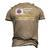 Vintage American Flag Proud Us Navy Papa Veteran Military Men's 3D T-Shirt Back Print Khaki
