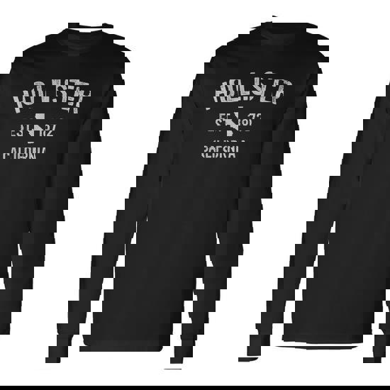 City Of Hollister California Ca Vintage State Athletic Style Long Sleeve T Shirt Seseable UK