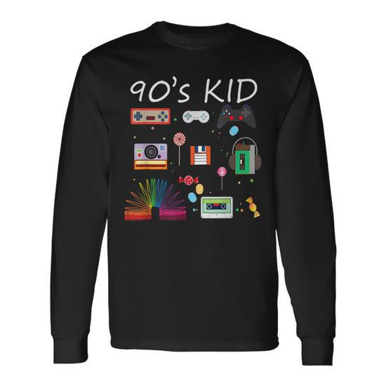 Decade Year 1990 90S Kid Retro Era Born In The 90S Long Sleeve T