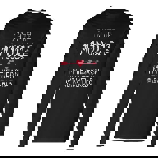 Dam Kpop Sweatshirts I'm The Middle Sister I'm The Reason We Have Rules Rund Hals Långärmad Tröja, Ljusgrön, S