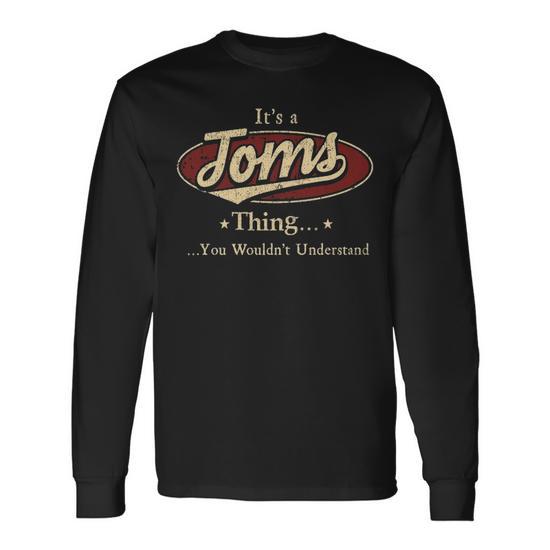 Toms Personalized Name Name Print S With Name Toms Long Sleeve T Shirt Seseable UK