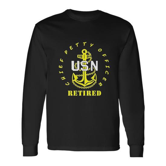 US Navy CPO Chief Petty Officer Retired Men/Women Long Sleeve T-Shirt
