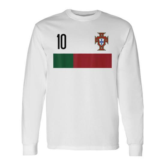 Portugal Soccer Jersey 2022 Portuguese Football Team Fan Men Women Long Sleeve T Shirt T shirt Graphic Print Thegiftio UK