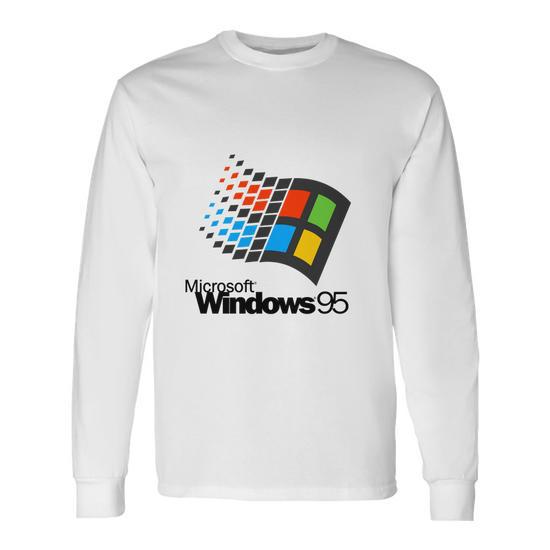 Windows 95 Shirt Men Women Long Sleeve T-Shirt T-shirt Graphic