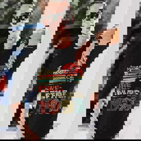 30 Year Old Awesome Since September 1993 30Th Birthday Long Sleeve