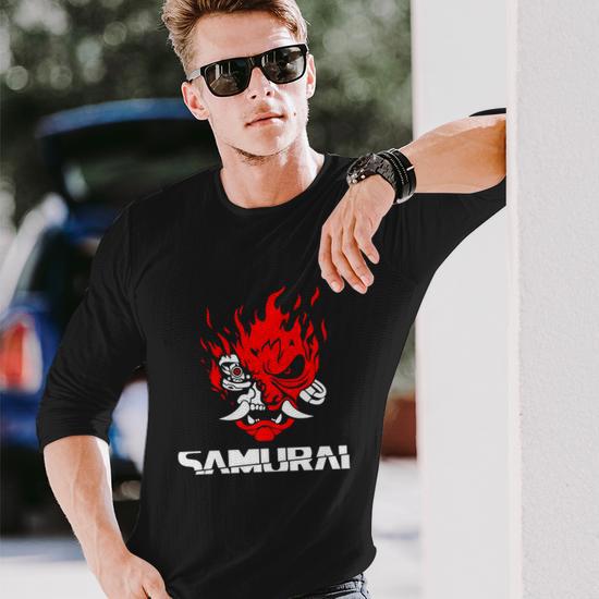 Cyberpunk 2077 Samurai Demon V2 Men Women Long Sleeve T-Shirt T