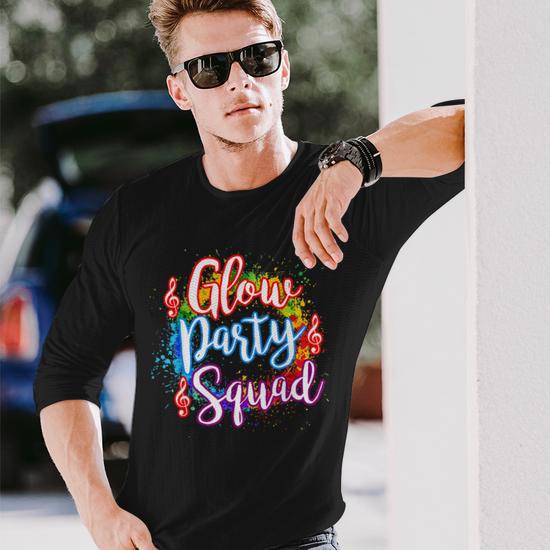 Glow Party Squad Halloween Party Costume Long Sleeve T Shirt T Shirt Mazezy