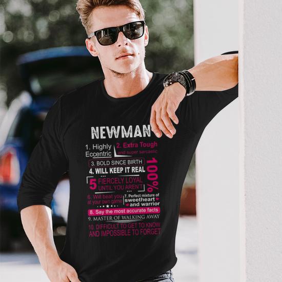 Newman Name Newman Long Sleeve T Shirt Seseable UK