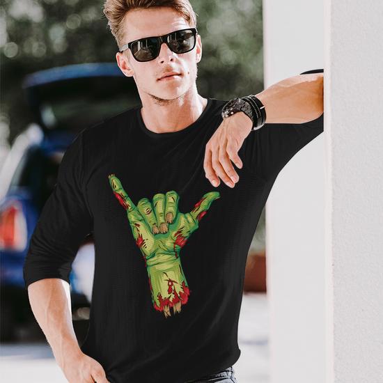 Shaka Hand Cute Hunting Surfer Zombie Hawaii Long Sleeve T-Shirt T