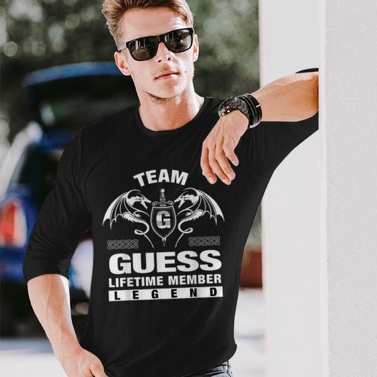 Team Guess Lifetime Member Gifts Men Women Long Sleeve T shirt Graphic Print Unisex Seseable UK