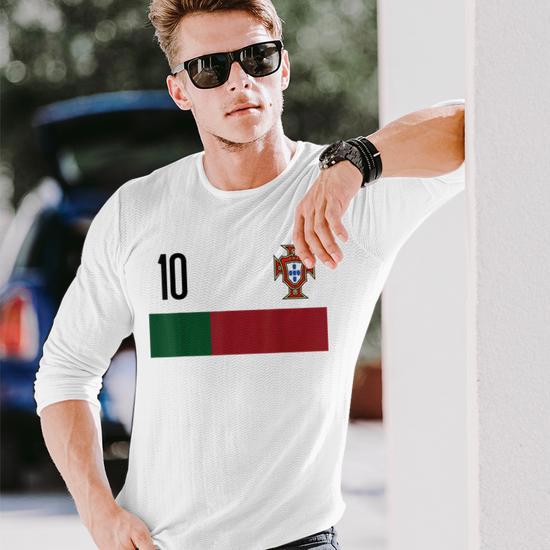 Portugal Soccer Jersey 2022 Portuguese Football Team Fan Men Women Long Sleeve T Shirt T shirt Graphic Print Thegiftio UK