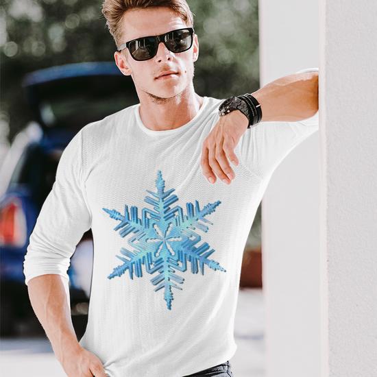 Snowflake Winter Fancy Dress Up Princess Halloween Costume Men Women Long Sleeve T shirt Graphic Print Unisex Seseable UK