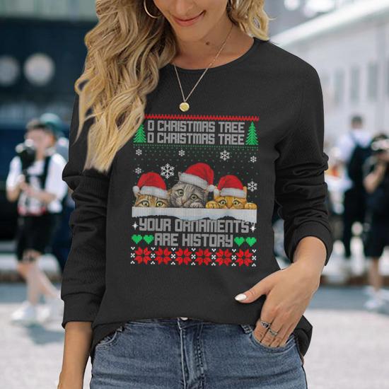 Meowy christmas sweatshirt best sale