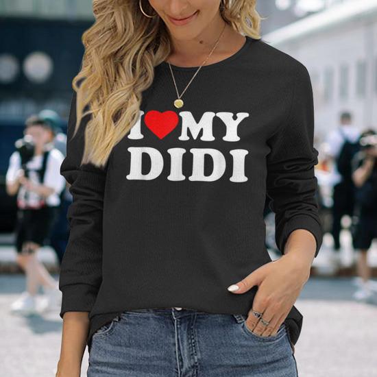 I Love My Didi Heart Long Sleeve T Shirt Mazezy