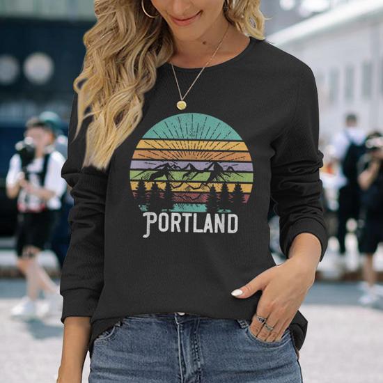 Portland Oregon Shirt Cascade Mountains Shirt Retro Oregon