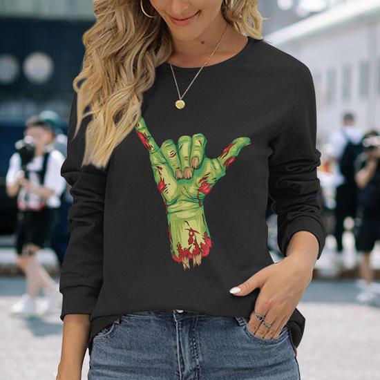 Shaka Hand Cute Hunting Surfer Zombie Hawaii Long Sleeve T-Shirt T