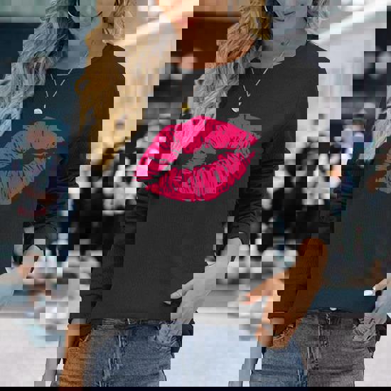 Valentines Day Emojis Hot Sexy Pink Kiss Lips Lipstick 80s T-Shirt Valentines Day Emojis Hot Sexy Pink Kiss Lips Lipstick 80s T-Shirt
