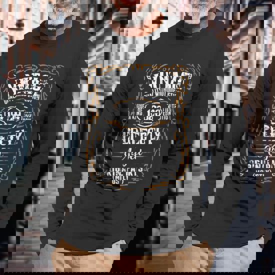 1929 Vintage 90Th Birthday Shirt Long Sleeve T-Shirt T-Shirt