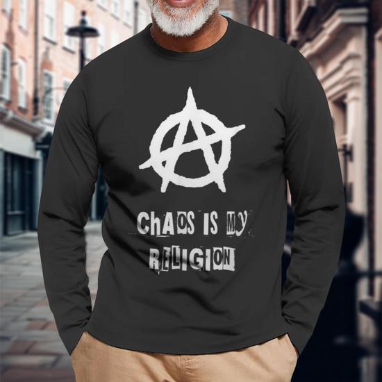 Anarchy Sign Chaos Punks Punk Rock Anarchy Men Women Long Sleeve T