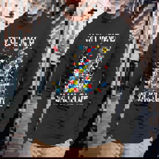 You'll Never Walk Alone T-Shirt Gifts Autism Awareness Tee